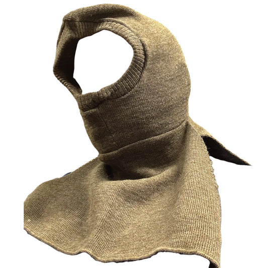 Stay warm and protected with our premium 100% wool balaclava in classic green. Crafted from pure merino wool, this full-face covering delivers exceptional insulation and breathability in harsh conditions. www.moralepatches.com.au