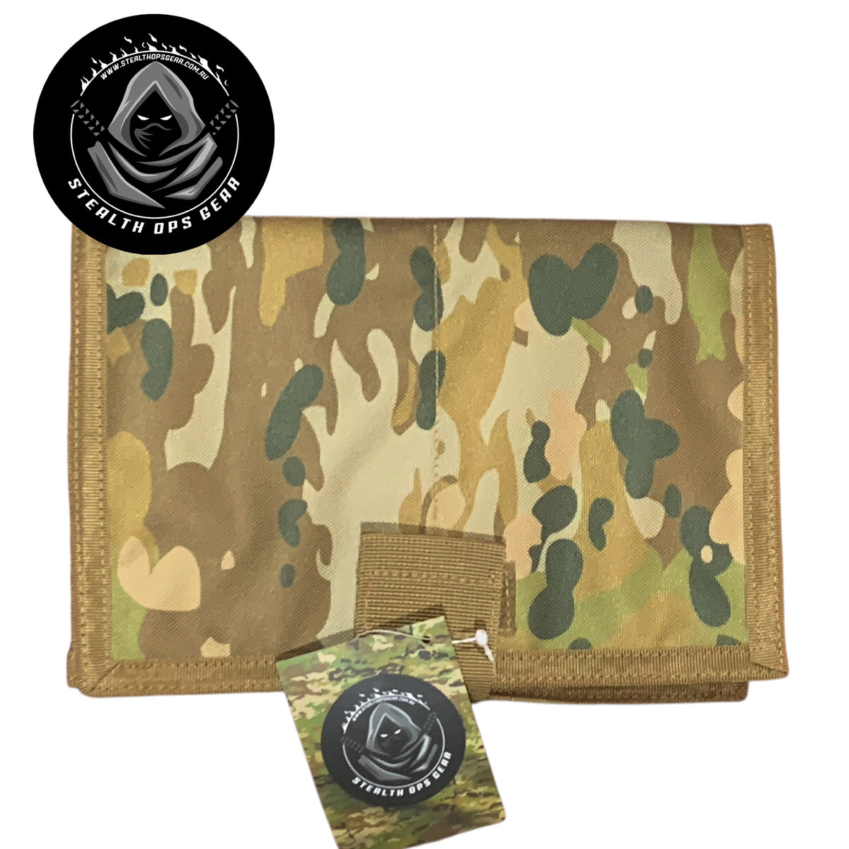 The perfect companion for your Field Survey Notebook is here - the AMCU Survey Notebook Stealth Ops Gear! This notebook cover not only protects your notebook with its elastic loop, but it also has a clear plastic window for maps and additional sleeves for any important papers or objects. Plus, keep your writing utensil within reach with the pen/pencil elastic loop. Upgrade your surveying game with this must-have gear! www.moralepatches.com.au