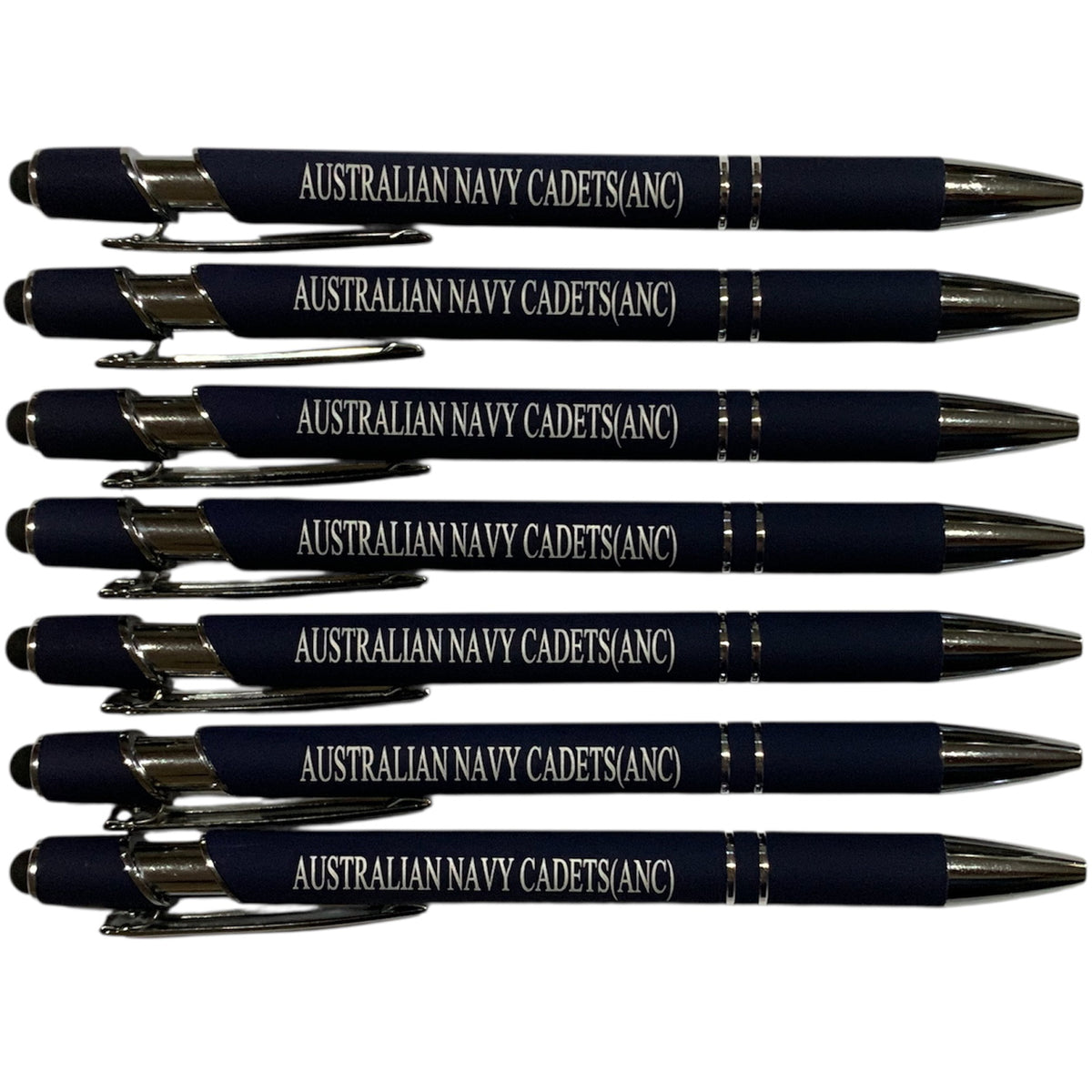 The Australian Navy Cadets (AAC) Pen Blue is a versatile tool that combines both a black ink pen and a stylus for touch screens. Perfect for conferences and events, this pen makes a comfortable and useful gift that is sure to be a favourite among recipients. www.moralepatches.com.au