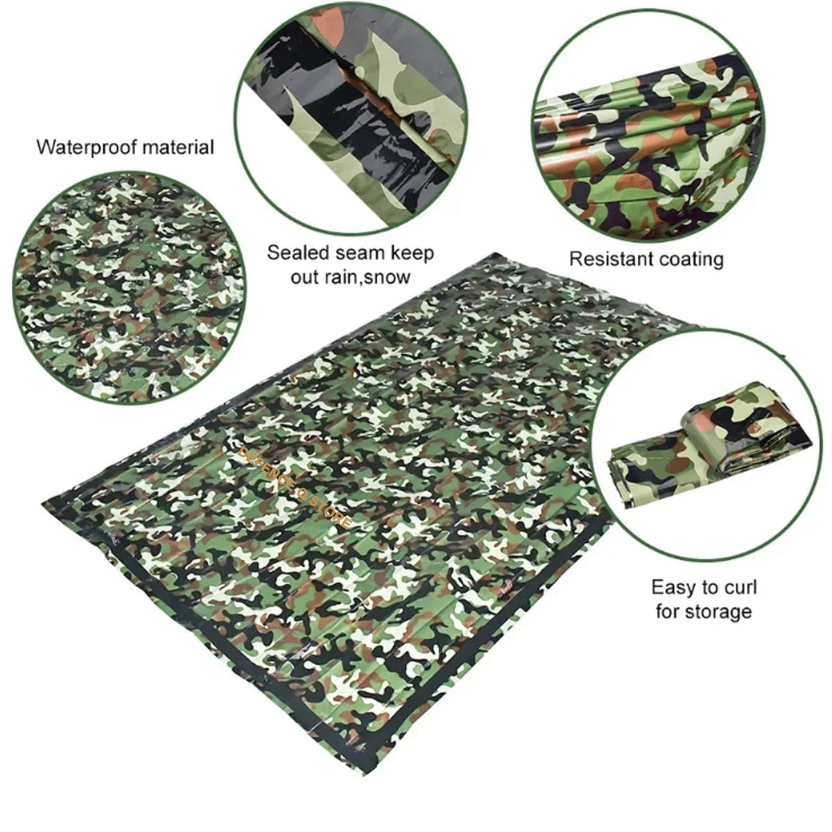 The Bivvy Emergency Sleeping Bag is a must-have for any outdoor adventure. It offers reliable protection from wet weather, keeping you warm and dry no matter the conditions. Plus, its functional design allows it to double as a temporary shelter for added safety and security. Add it to your emergency kit for a versatile and essential piece of gear. Measures 200x120cm. www.moralepatches.com.au