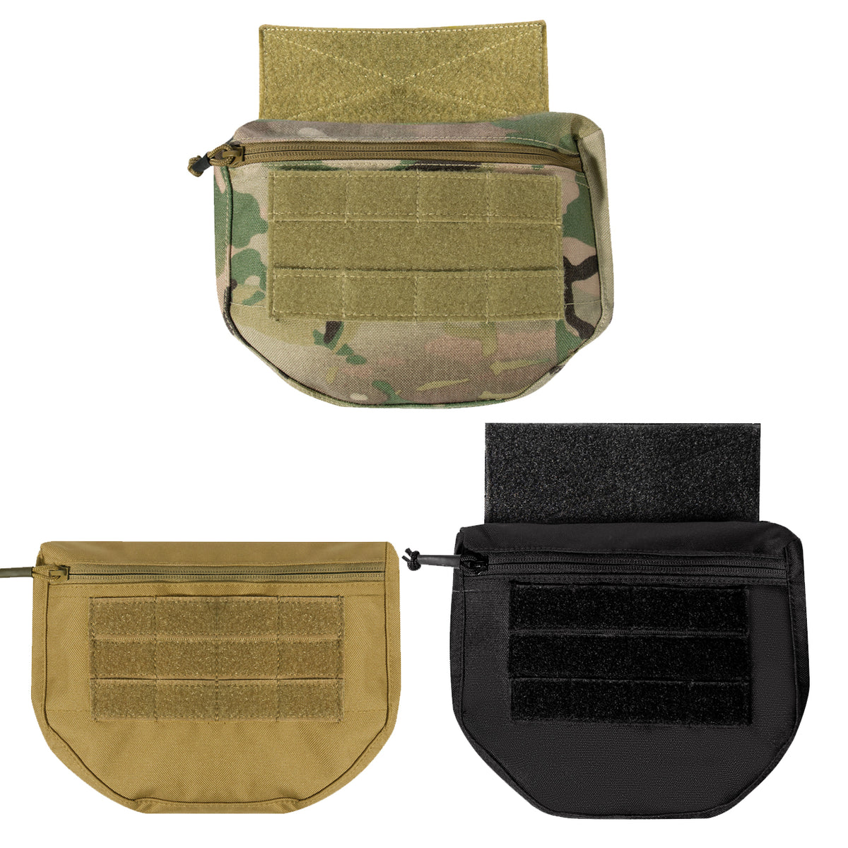 Tactical Pouch Is Designed To Integrate Under The Front Flap Of Most Plate Carrier Vests, Attaching Quickly And Securely Via A Hook And Loop Fastening System Interior Of This Modular Lightweight Load-Carrying Equipment Accessory Features A Row Of Elastic Loops, Perfect For Storing Magazines As Well As A Large Loop Field www.moralepatches.com.au