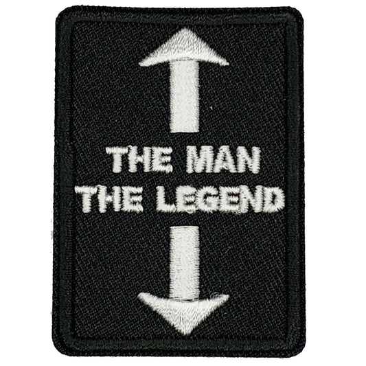 The man the legend Iron On Patch. Great for attaching to your jackets, shirts, pants, jeans, hats. www.moralepatches.com.au