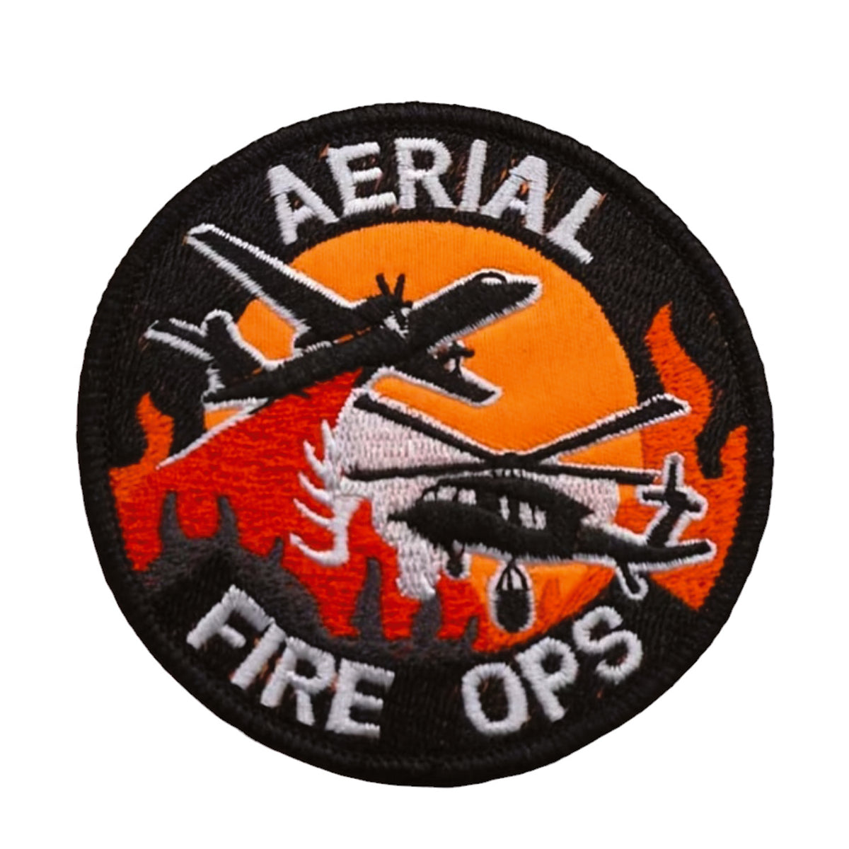 Unleash your creativity with the Aerial Fire Ops Embroidery Printed Patch Hook &amp; Loop! Measuring 8cm and featuring a beautifully embroidered design and secure hook &amp; loop backing, this patch is a must-have for any collector. www.moralepatches.com.au