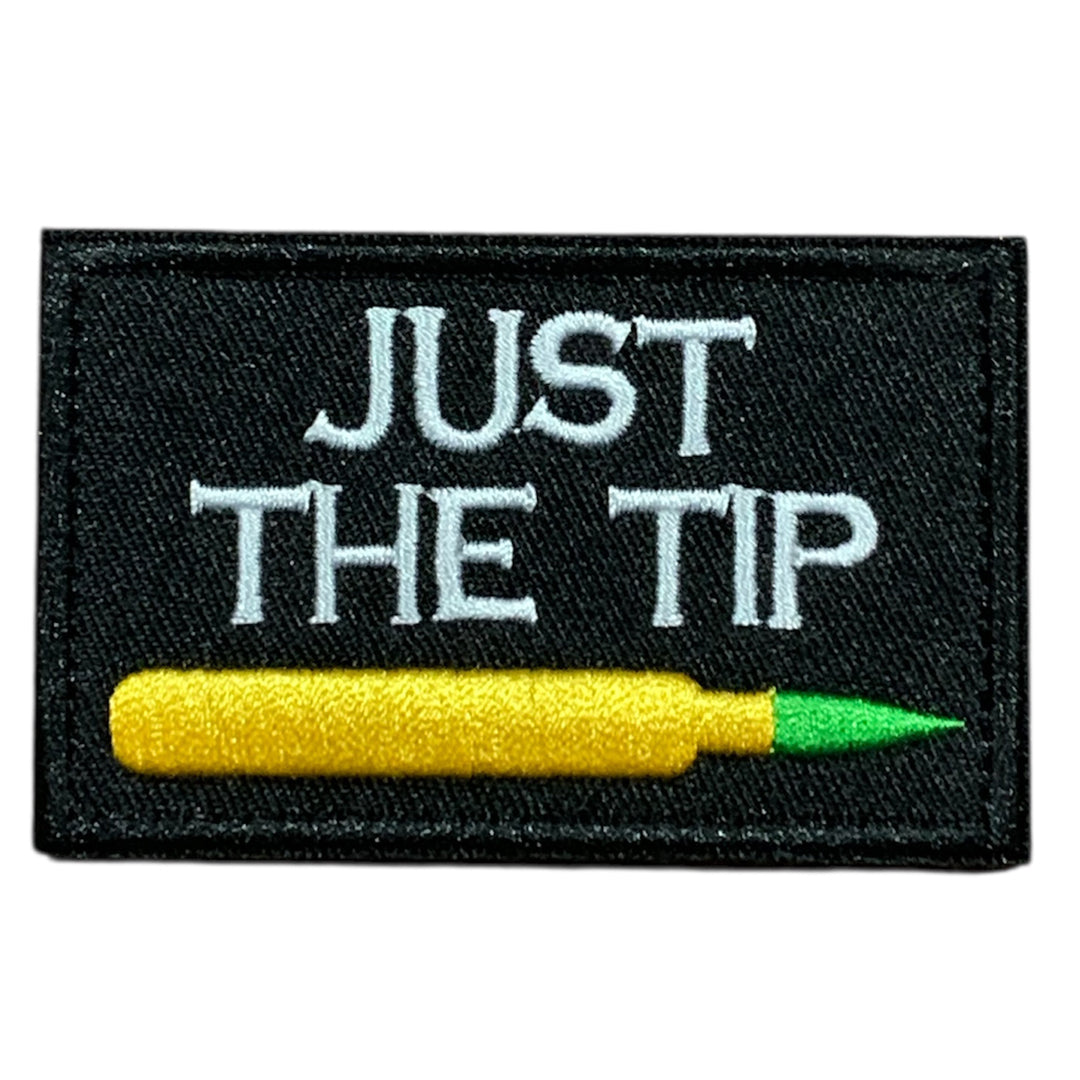 Experience the power and impact of Just The Tip's Velcro Backed Patch in a compact 8x5cm size. Don't underestimate the potential of this patch - it's the perfect addition to any outfit or accessory. Order now and discover the endless possibilities! www.moralepatches.com.au