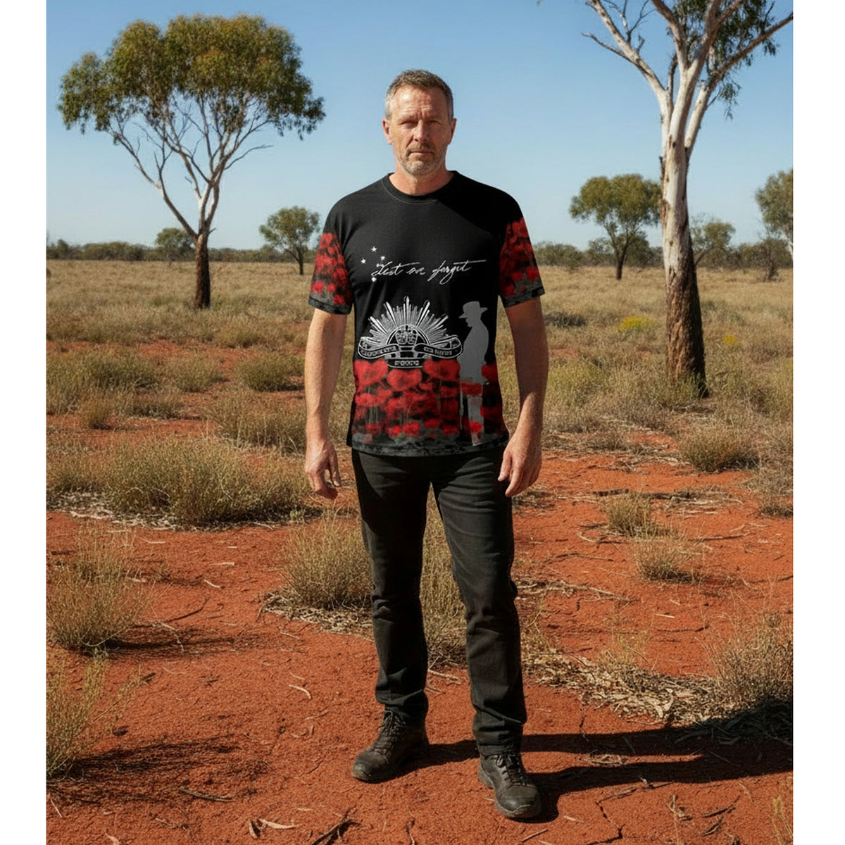 Honour the legacy of Australia's military heritage with this premium tribute tee. Crafted from durable 100% polyester, it's designed to keep you comfortable while you wear your respect. Perfect for veterans, serving members, and those who stand in remembrance—a meaningful way to show your support for those who've served. www.moralepatches.com.au