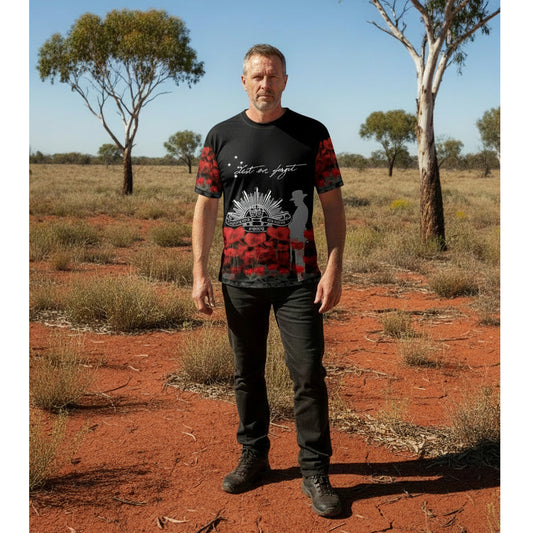 Honour the legacy of Australia's military heritage with this premium tribute tee. Crafted from durable 100% polyester, it's designed to keep you comfortable while you wear your respect. Perfect for veterans, serving members, and those who stand in remembrance—a meaningful way to show your support for those who've served. www.moralepatches.com.au