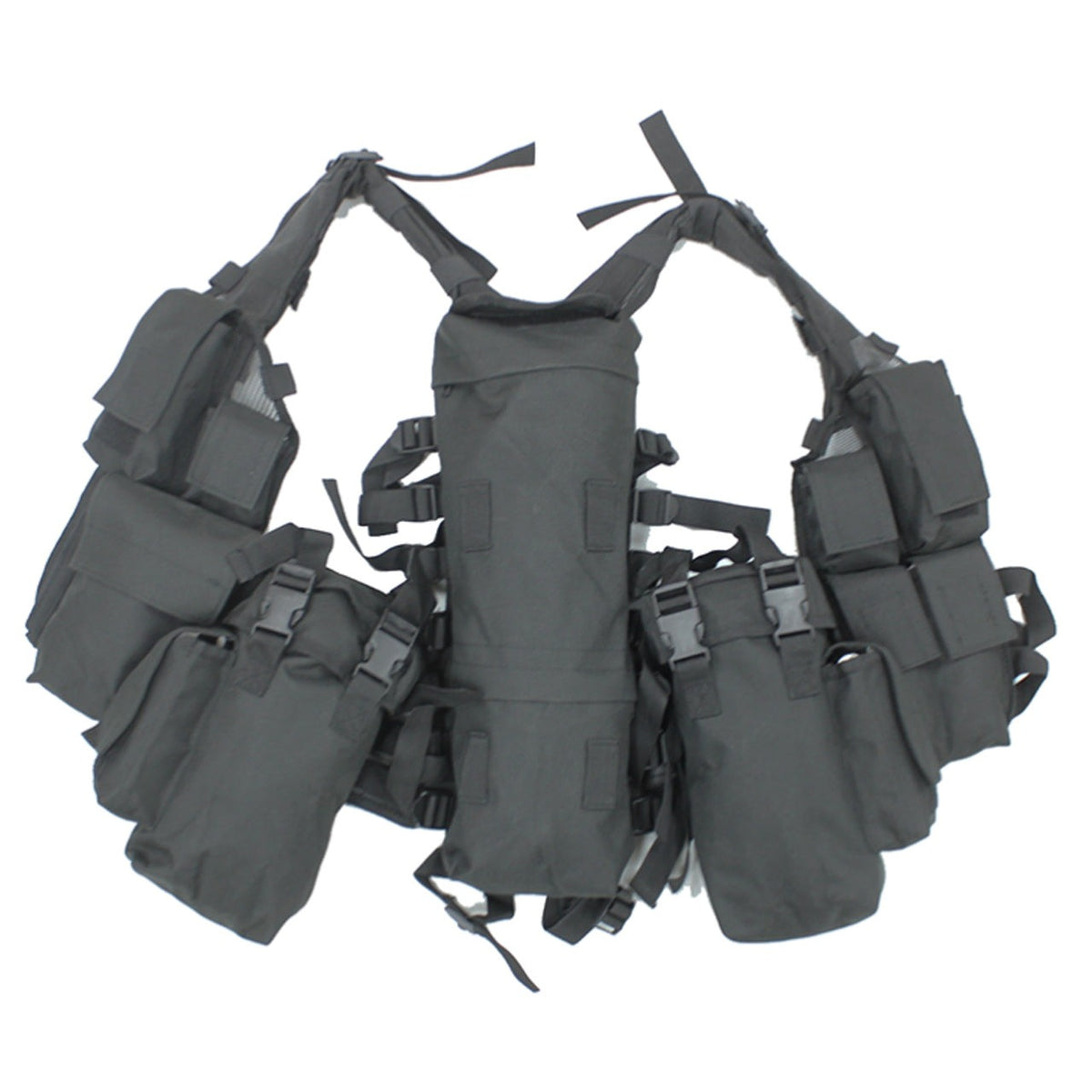 The South African Assault Vest is an all round tactical vest with pockets of varying sizes to hold virtually all your Airsoft accessories and needs. The best feature of the SAAV is the large hip pocket on left and right sides which can be used as dump pockets, utility pouches, spares pouches or any combination of the three. The SAAV also has a long, thin back pouch which can be used for carrying a hydration bladder, spare clothing or water bottle. www.moralepatches.com.au