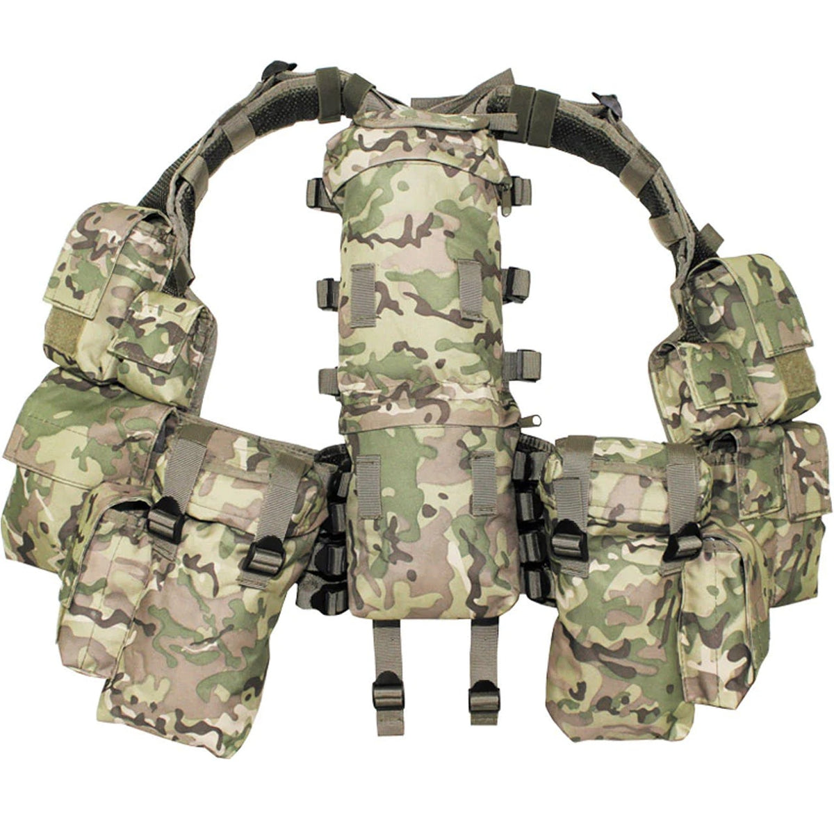 The South African Assault Vest is an all round tactical vest with pockets of varying sizes to hold virtually all your Airsoft accessories and needs. The best feature of the SAAV is the large hip pocket on left and right sides which can be used as dump pockets, utility pouches, spares pouches or any combination of the three. The SAAV also has a long, thin back pouch which can be used for carrying a hydration bladder, spare clothing or water bottle. www.moralepatches.com.au