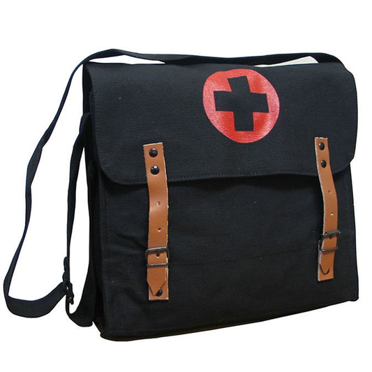 Carry your essentials with confidence using this rugged canvas medic shoulder bag. Engineered from durable canvas, it features a secure main compartment with dual leather strap closures and belt buckles—keeping your gear protected and organised. www.moralepatches.com.au