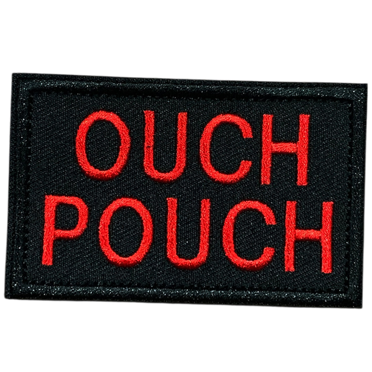 Unleash your creativity with the Ouch Pouch Embroidery Patch Hook &amp; Loop! Measuring 8x5cm and featuring a beautifully embroidered design and secure hook &amp; loop backing, this patch is a must-have for any collector. www.moralepatches.com.au