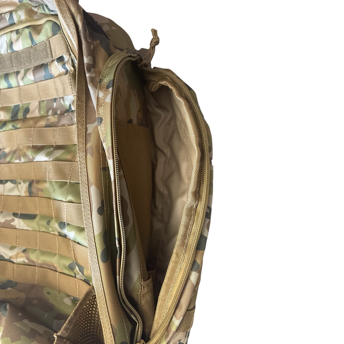 The AMCU Tactical 45LT Patrol Pack is designed for 2-3 day missions, featuring two main compartments for efficient gear organization. It includes a front pocket with an internal organizer, a dedicated hydration pocket, and a protective pouch for sunglasses www.moralepatches.com.au
