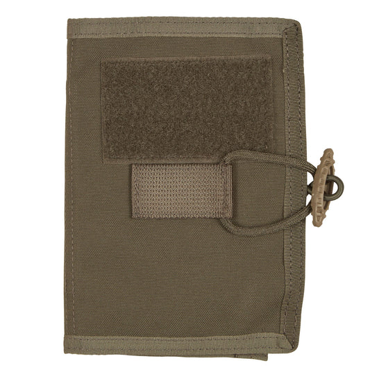 Designed for the minimalist, the Platatac All Weather Notebook Cover is a 'back to basics' style cover for our&nbsp;All Weather Notebook. Featuring an elastic notebook slot, four elastic loops for stationary and a shock cord toggle for a quiet opening, the All Weather Notebook Cover is slim and lightweight making it perfect for the chest pocket. www.moralepatches.com.au
