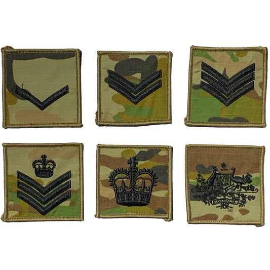 AMCU Rank Patches Non-Commissioned Rank Set www.moralepatches.com.au