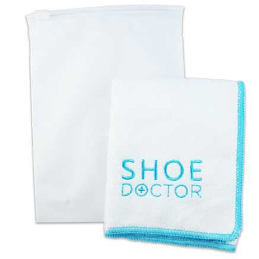 The Shoe Doctor Terry Cloth is great for wiping away the dirt &amp; suds while leaving behind no residue. Great for use on leather, suede, vinyl, rubber, canvas and fabric. Lint-Free / Non-Abrasive. Use damp for general cleaning, Wet for heavily soiled cleaning. Absorbs up to 7 times its weight in moisture. Ability to undergo hundreds of washes, providing the cloth has not been mistreated.

Size: 30cm x 30cm www.moralepatches.com.au
