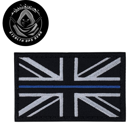 The UK Thin Blue Line Embroidery Morale Patch - Stealth Ops Gear , measuring 8x5cm, is a striking and durable addition to personalize your gear with style and toughness. Crafted with high-quality embroidery, this patch features a versatile Multicam pattern that blends seamlessly with various tactical and outdoor equipment. www.moralepatches.com.au