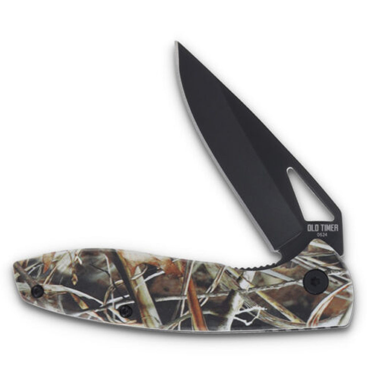 Designed for durability and functionality, the Old Timer Single Camo Folding Knife is an excellent companion for both daily tasks and outdoor adventures. It boasts a 3-inch plain edge 3Cr13MoV stainless steel blade with a black finish, ensuring resistance to corrosion and lasting sharpness www.moralepatches.com.au