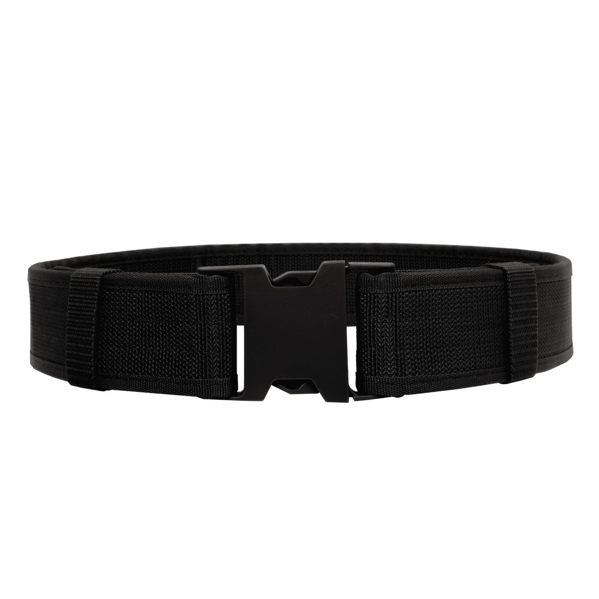 Rothco's Duty Belt is the perfect belt for police officers, security guards, or any public safety official.   Duty Belt Ideal For Police Officers, Security Guards, And Public Safety Officials Constructed From Poly Webbing For A Firm And Durable Platform To Hold Duty Gear Measures 2.25" Wide Quick Release Buckle For Attaching And Detaching The Belt Pouches For The Duty Belt Are Sold Separately