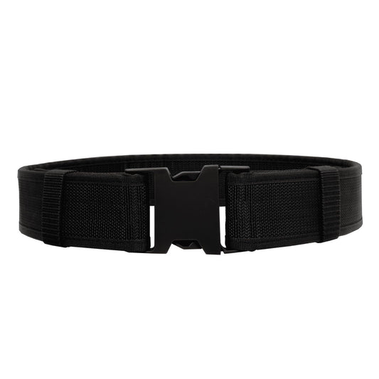 Rothco's Duty Belt is the perfect belt for police officers, security guards, or any public safety official.   Duty Belt Ideal For Police Officers, Security Guards, And Public Safety Officials Constructed From Poly Webbing For A Firm And Durable Platform To Hold Duty Gear Measures 2.25" Wide Quick Release Buckle For Attaching And Detaching The Belt Pouches For The Duty Belt Are Sold Separately