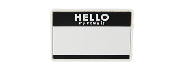 Hello My Name is PVC Patch, Velcro backed Badge. Great for attaching to your field gear, jackets, shirts, pants, jeans, hats or even create your own patch board.  Size: 8.5x5.5cm
