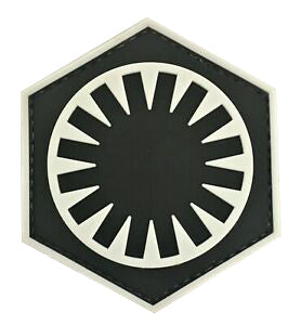 Various Shapes PVC Patch, Velcro backed Badge. Great for attaching to your field gear, jackets, shirts, pants, jeans, hats or even create your own patch board.  Size: 7.6x6.6cm