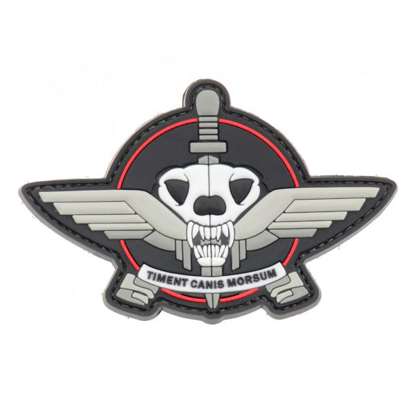 K9 Timent Canis Morsum PVC Patch Black, Velcro backed Badge. Great for attaching to your field gear, jackets, shirts, pants, jeans, hats or even create your own patch board.  Size: 10x7cm