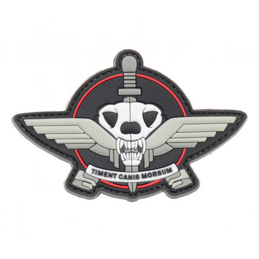 K9 Timent Canis Morsum PVC Patch Black, Velcro backed Badge. Great for attaching to your field gear, jackets, shirts, pants, jeans, hats or even create your own patch board.  Size: 10x7cm