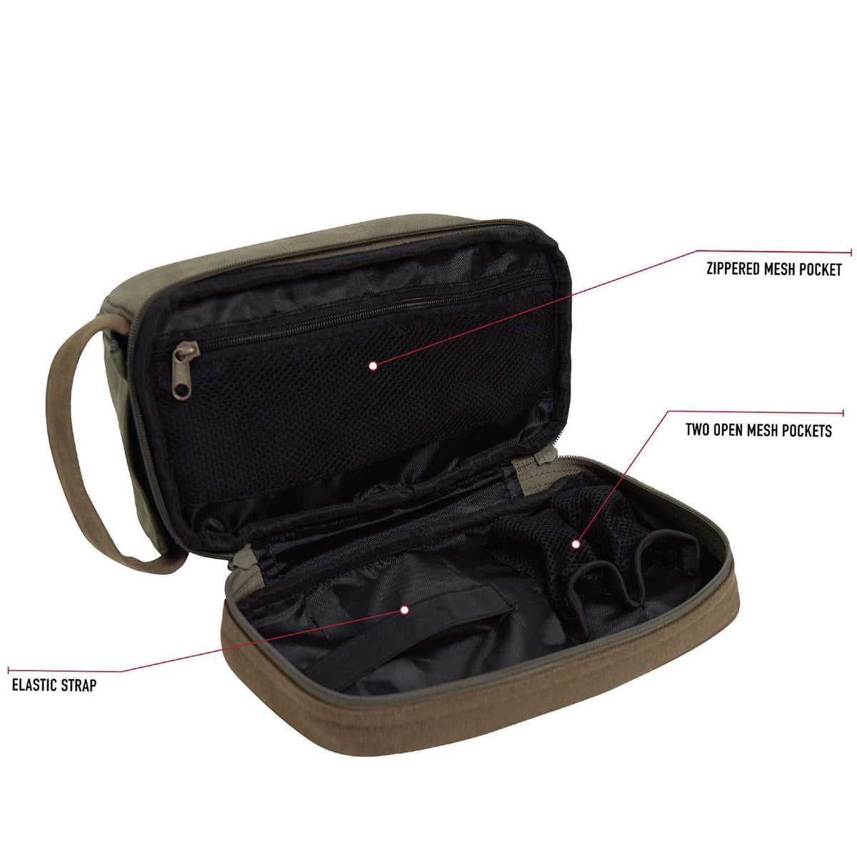 Rothco’s Deluxe Canvas Toiletry Kit Is Equipped With A Carry Handle, Multiple Compartments, And Mesh Pockets To Keep Your Travel Essentials Organized For Easy Access While On The Go. www.moralepatches.com.au