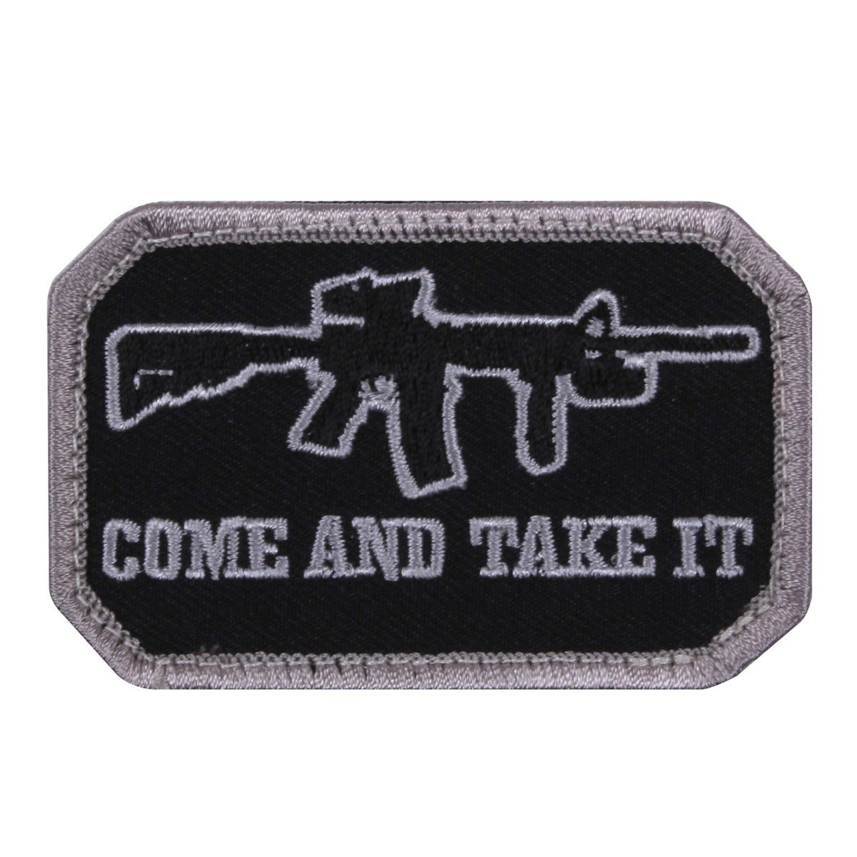 Come and Take It Patch with hook backing pairs perfectly with any of our hook & loop accessories including our Special Ops Jacket and or Tactical Vests.  SIZE: 7.7x4.5CM www.moralepatches.com.au