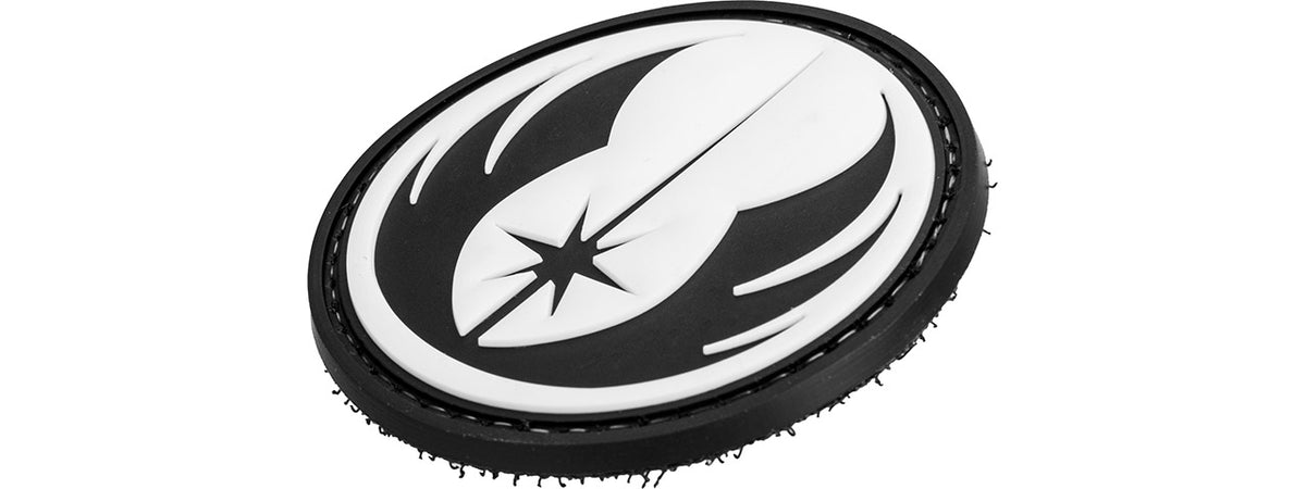 Jedi Order PVC Patch, Velcro backed Badge. Great for attaching to your field gear, jackets, shirts, pants, jeans, hats or even create your own patch board.  Size: 6cm