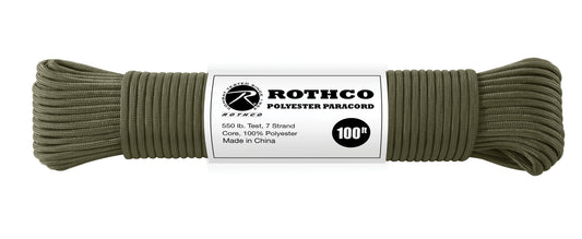Rothco’s Polyester Paracord is a versatile survival essential that is a crucial addition to your tactical pack or Bug Out Bag.  Type III Multifunctional Parachute Cord Has A Tensile Strength Of 550lb – Ideal For Tying Gear Together, Making A Shelter Or A Trap