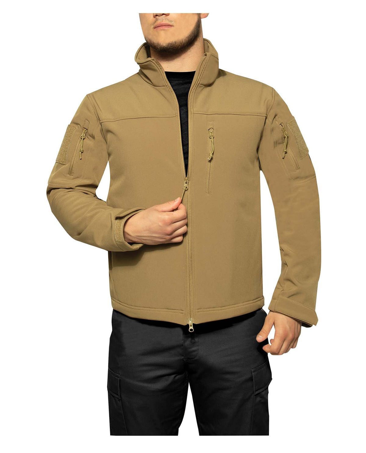 Rothco’s Stealth Ops Soft Shell Tactical Jacket offers unbeatable comfort, durability, and versatility. The mid-weight softshell jacket is ideal for moderate to inclement weather and is perfect for the fall and spring. 