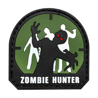 Zombie Hunter - Small PVC Patch, Velcro backed Badge. Great for attaching to your field gear, jackets, shirts, pants, jeans, hats or even create your own patch board.  Size: 5x5cm  moralepatches.com.au