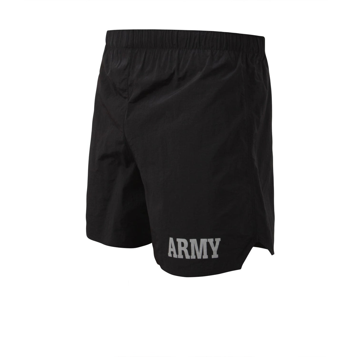 Lightweight Quick Dry Nylon Outershell Soft Knit Interior Has Been Treated With An Anti-Microbial Finish That Prevents Bacterial Growth And Odors From Building Up On PT Shorts ID Pocket On Right Leg With Hook And Loop Closure Interior Pocket Ideal Designed To Store Your Keys And Money Elastic And Drawstring Waist Allows For A Perfect Fit Military Style PT Shorts Feature "ARMY" Reflective Print ON The Left Leg