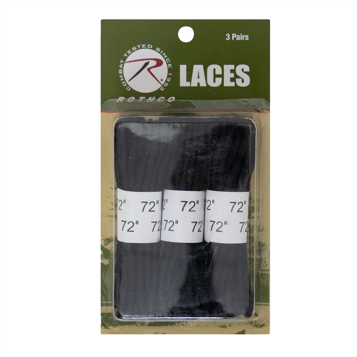 Rothco’s Boot Laces are perfect for military, tactical, and law enforcement personnel and come in a convenient three-pack.   Boot Laces Are Perfect Replacement Laces For Any Tactical Boot Constructed With Long-Lasting Polyamide (Black Laces Are Made Of Nylon) Heat Formed Tips Prevent Fraying 3 Pairs Of Shoes Laces Per Package 72 Inches In Length