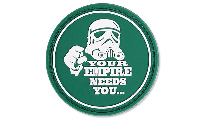 Your Empire Needs You... PVC Patch, Velcro backed Badge. Great for attaching to your field gear, jackets, shirts, pants, jeans, hats or even create your own patch board.  Size: 6cm  moralepatches.com.au