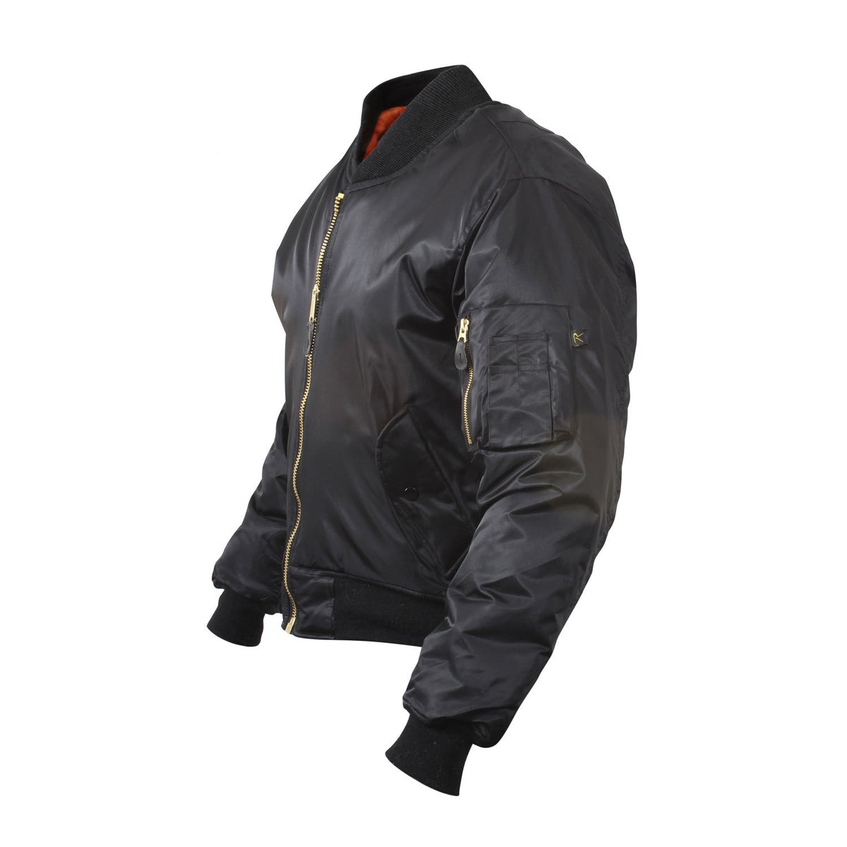 Rothco's MA-1 Flight Jacket features a fully reversible rescue orange polyester lining, and a 100% nylon water repellent outer shell to give a classic bomber jacket look.