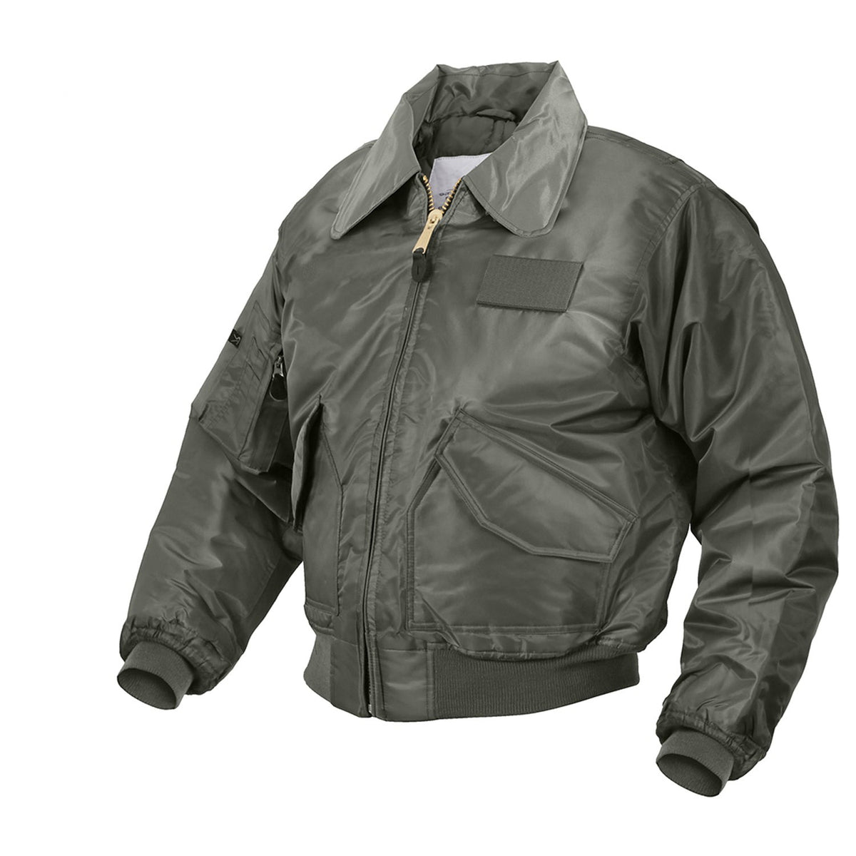 Rothco's CWU-45P (Cold Weather Uniform) Flight Jacket is designed with a water repelling nylon outer shell and a matching quilted polyester liner for optimal warmth; making this the ideal cold weather jacket you can own.
