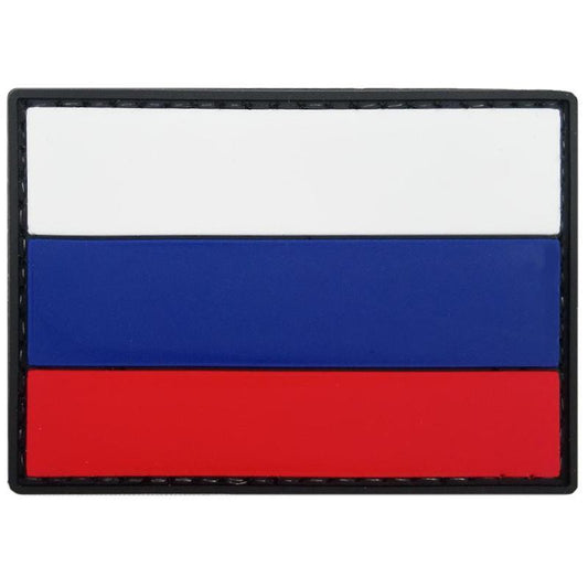Russian Flag PVC Patch Full Colour, Velcro backed Badge. Great for attaching to your field gear, jackets, shirts, pants, jeans, hats or even create your own patch board.  Size: 7x5cm