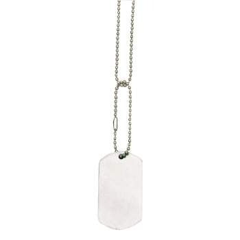Wear your military dog tag with pride and security with Rothco’s Dog Chain.  Military Necklace Is A Complete 2-Piece Set, With A Longer 24" Chain And A Shorter 4 1/2" Chain Dog Take Necklace Is The Perfect Gift For Military Personnel Looking To Replace Old Or Rusted Chains