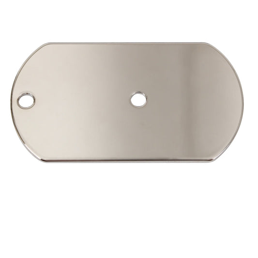 Dog Tag Shaped Signal Mirror , Dimensions: 53mm Long X 29.8mm Wide X 1.2mm Thick , Center Sighting Hole: 3.5 Mm , Top Hole For Chain (Chain Not Included) www.moralepatches.com.au