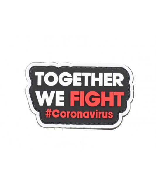Together We Fight#Coronavirus PVC Patch, Velcro backed Badge. Great for attaching to your field gear, jackets, shirts, pants, jeans, hats or even create your own patch board.  Size: 7.5x4.5cm