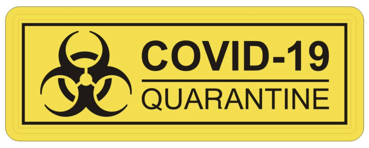 COVID-19 Quarantine PVC Patch