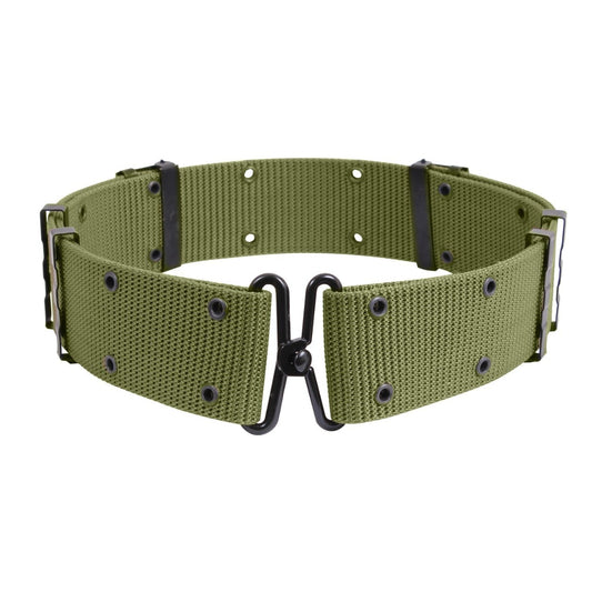OD Green Ceremonial Belt With Metal Buckles is constructed with a durable poly yarn with hook and eye closure.   Also works great as a pistol belt.  Dimensions: 48 inches x 2.25 inches Material: Polyester, Metal www.moralepatches.com.au