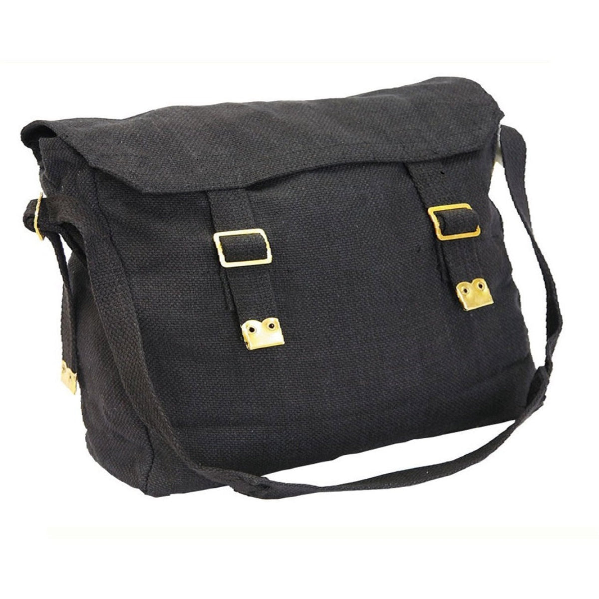 CANVAS SHOULDER BAG BLACK OR KHAKI
