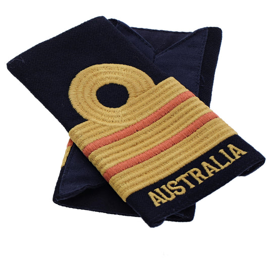 Order this quality Commander Dental Officer Soft Rank Insignia with embroidered detailing this set of two is ready for wear. Order your set now.  Specifications:      Material: Soft rank insignia, fabric, raised embroidery     Colour: Blue, gold, coral     Size: Standard