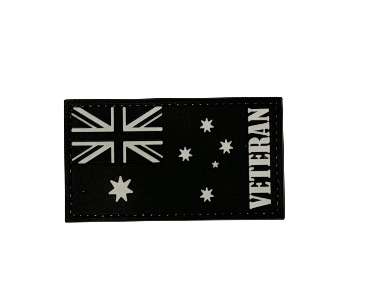 AUSTRALIAN VETERAN PVC PATCH BLACK