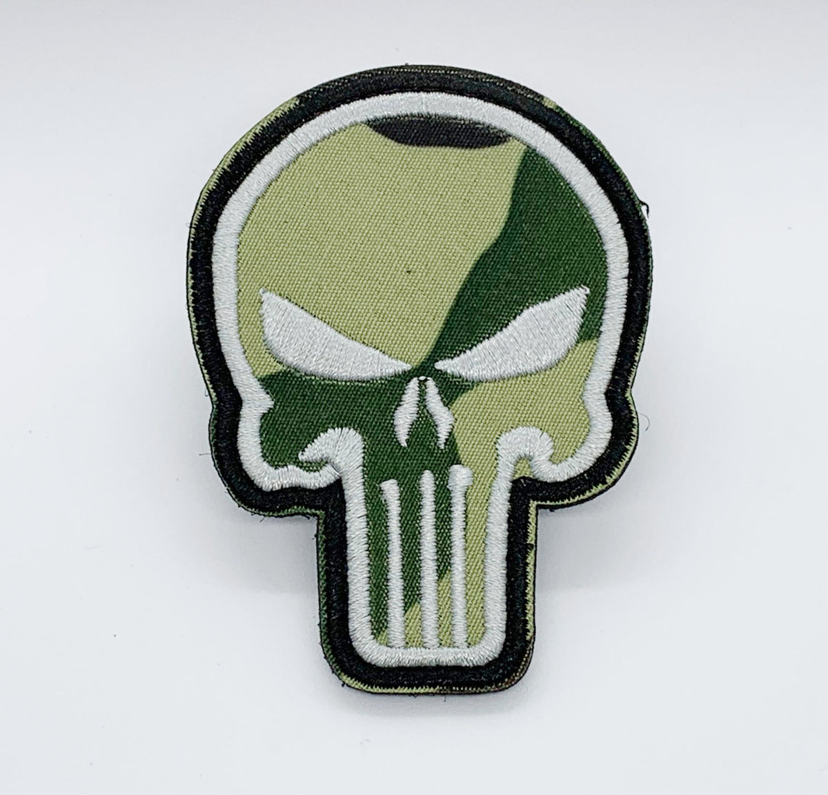 Skull Camouflage Patch Hook & Loop  Size: 6x8cm   HOOK AND LOOP BACKED PATCH(BOTH PROVIDED)