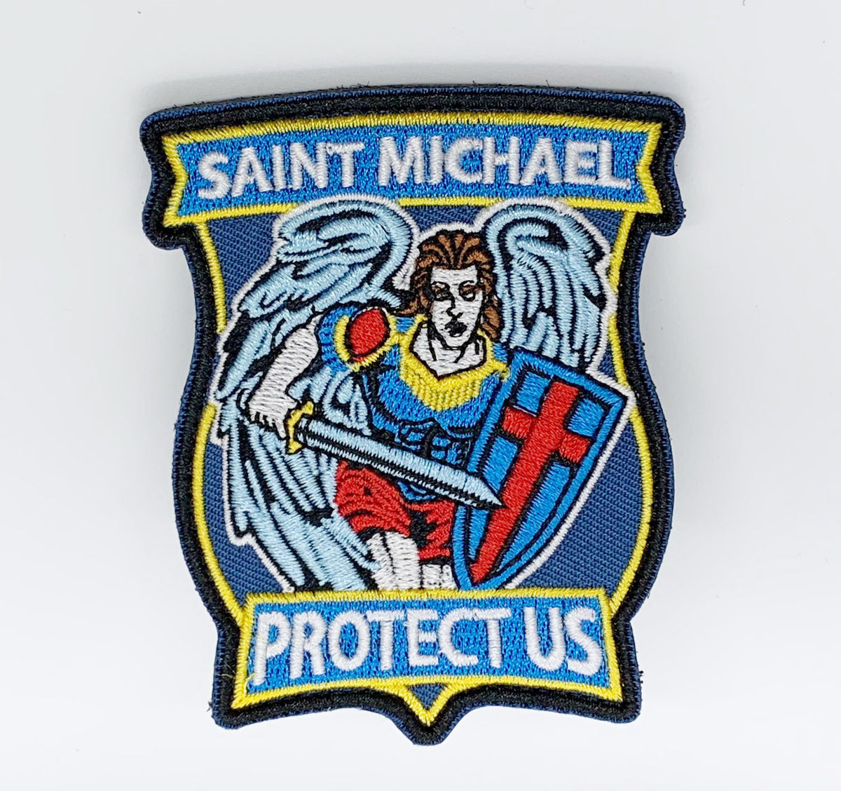 Saint Michael Patch Hook & Loop  Size: 10x8.5cm   HOOK AND LOOP BACKED PATCH(BOTH PROVIDED)