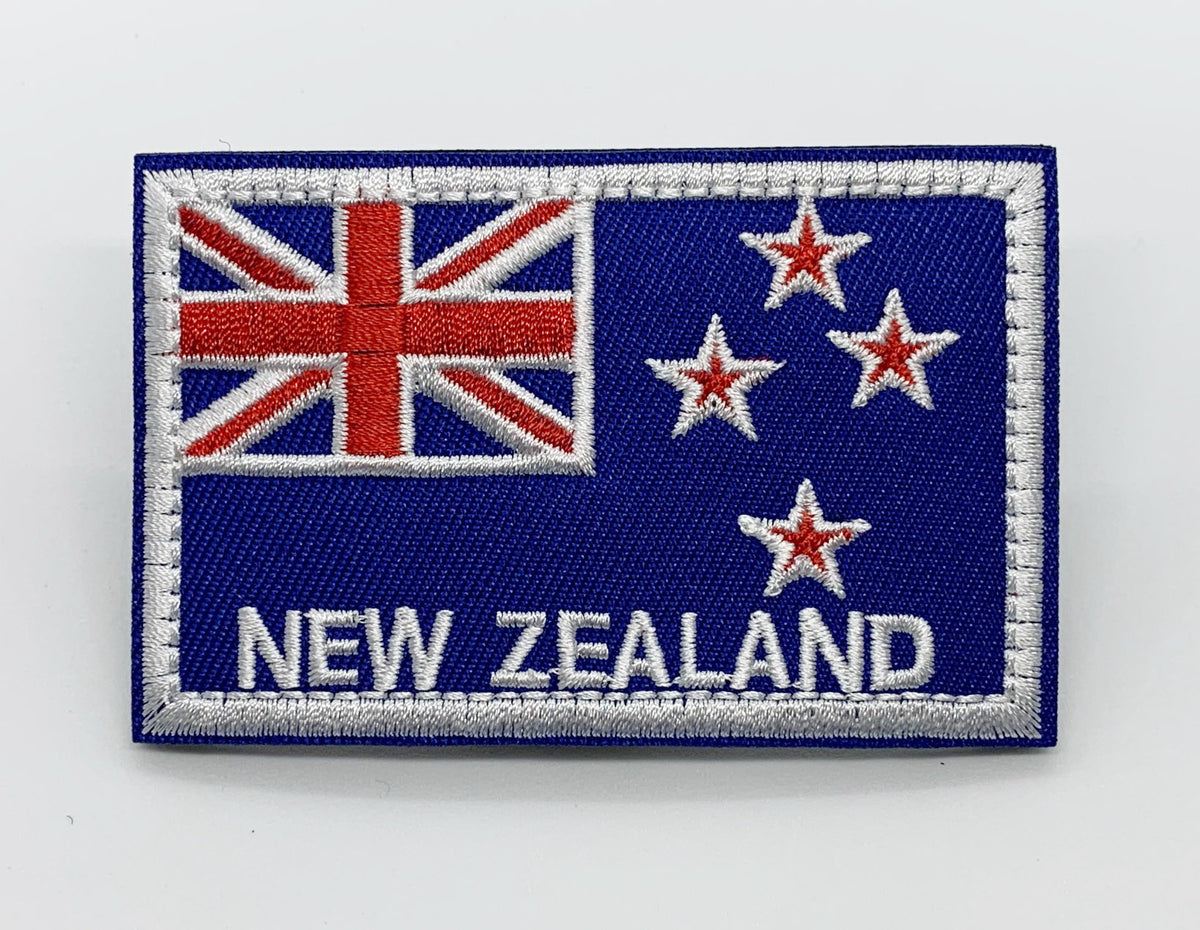 New Zealand Flag Patch Hook & Loop.   Size: 8.4x5.3cm