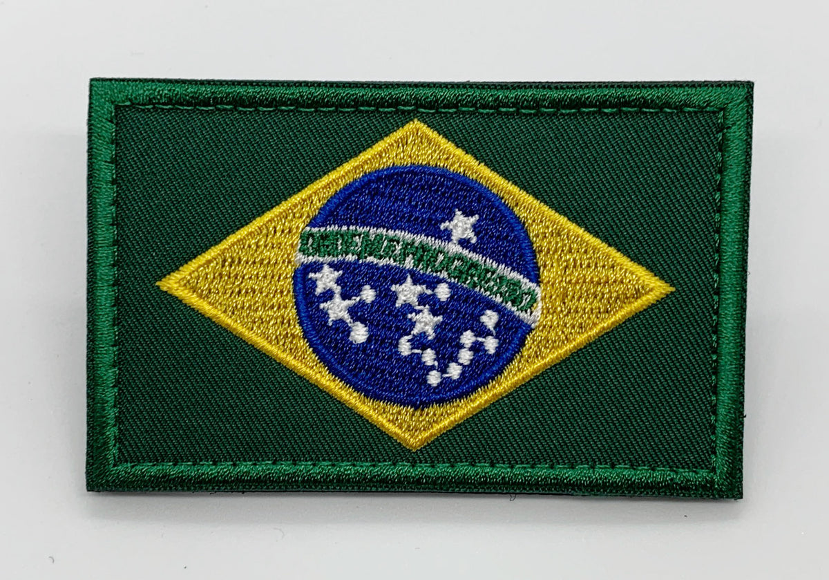 Brazil Flag Patch Hook & Loop